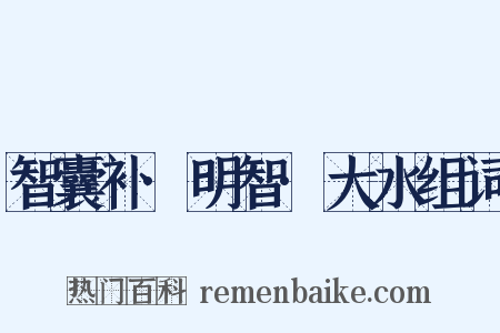 智囊补·明智·大水组词是什么意思的图片